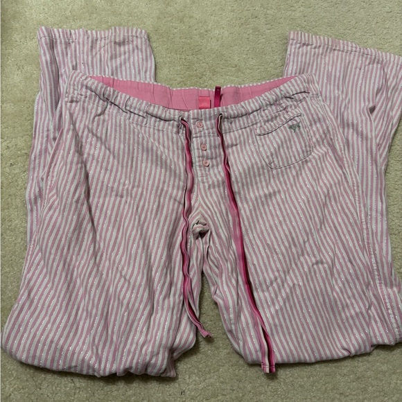 Y2K Pink Striped Pants - Picture 2 of 4
